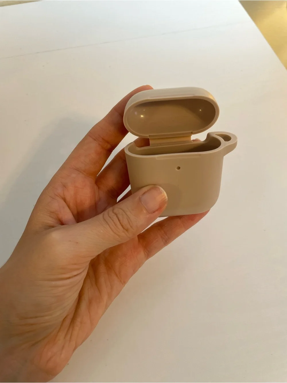 AirPods 2nd generation beige silicone case